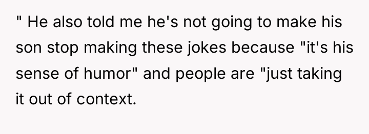 " He also told me he's not going to make...