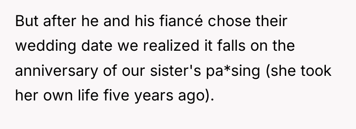 But after he and his fiancé chose their wedding date...