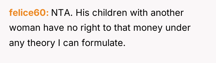 felice60 NTA. His children with another woman have no right...