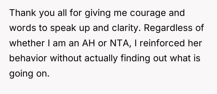 Thank you all for giving me courage and words to...