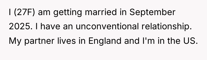 I (27F) am getting married in September 2025. I have...