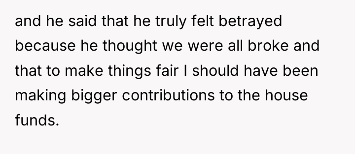and he said that he truly felt betrayed because he...