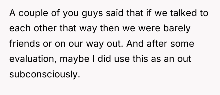 A couple of you guys said that if we talked...