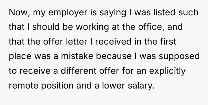 Now, my employer is saying I was listed such that...