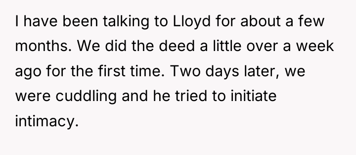 I have been talking to Lloyd for about a few...