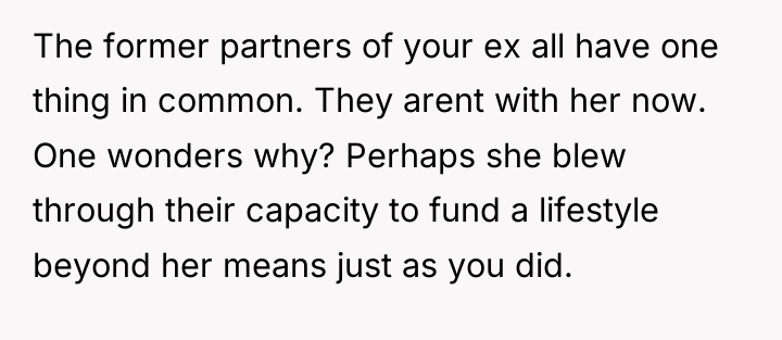 The former partners of your ex all have one thing...