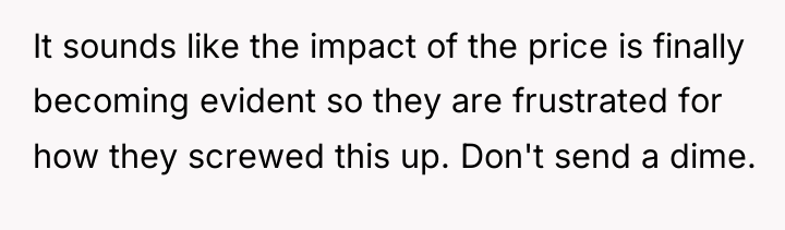It sounds like the impact of the price is finally...