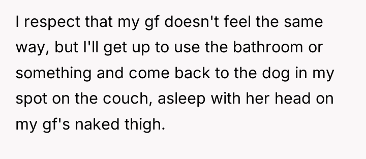 I respect that my gf doesn't feel the same way,...