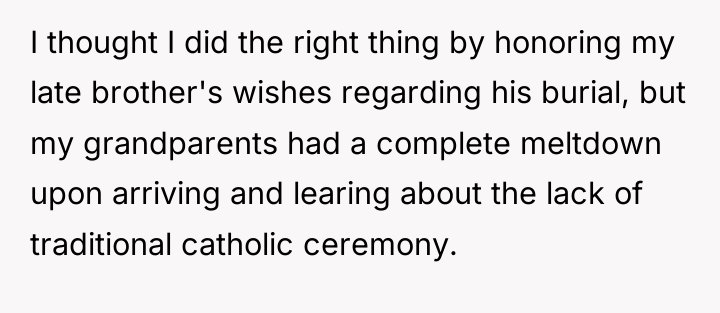 I thought I did the right thing by honoring my...