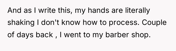 And as I write this, my hands are literally shaking...