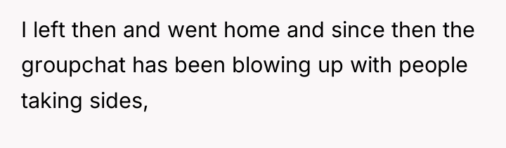 I left then and went home and since then the...