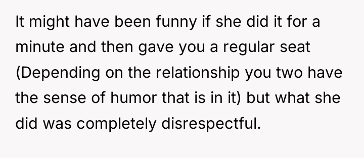 It might have been funny if she did it for...
