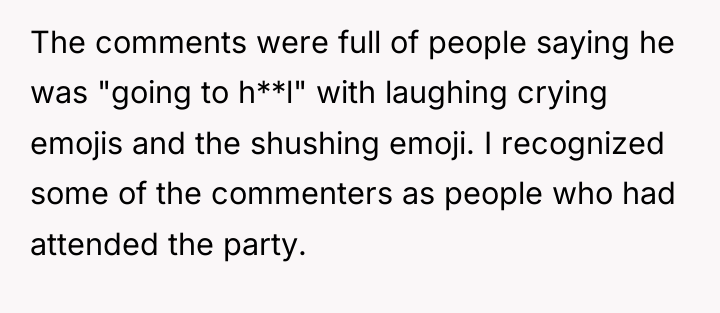 The comments were full of people saying he was "going...