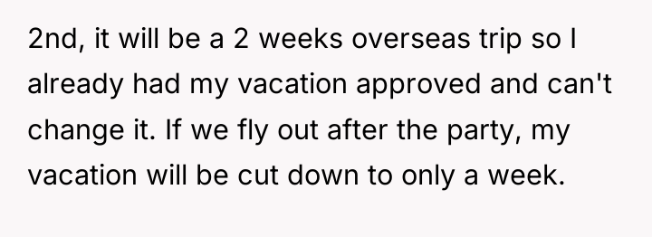 2nd, it will be a 2 weeks overseas trip so...