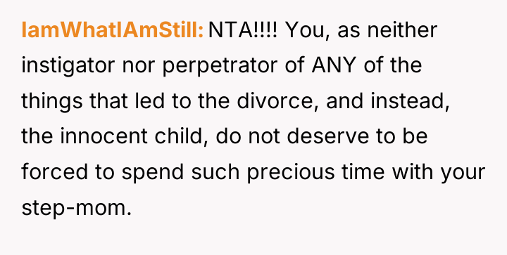 IamWhatIAmStill NTA!!!! You, as neither instigator nor perpetrator of ANY...