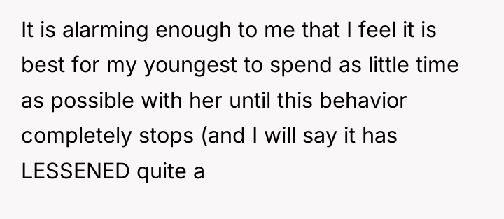 It is alarming enough to me that I feel it...