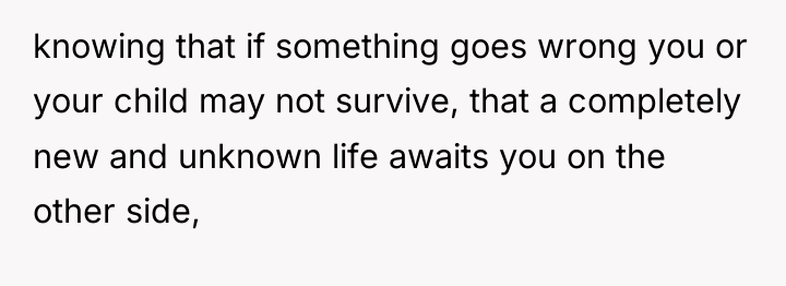 knowing that if something goes wrong you or your child...