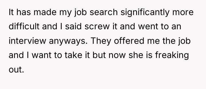 It has made my job search significantly more difficult and...