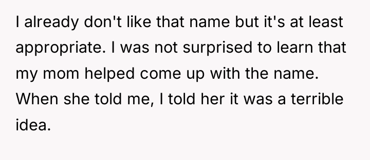 I already don't like that name but it's at least...