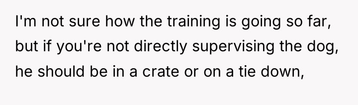 I'm not sure how the training is going so far,...
