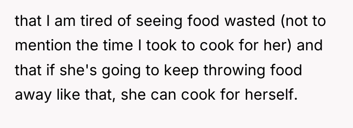 that I am tired of seeing food wasted (not to...