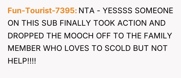 Fun-Tourist-7395 NTA - YESSSS SOMEONE ON THIS SUB FINALLY TOOK...