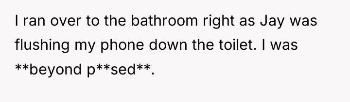 I ran over to the bathroom right as Jay was...