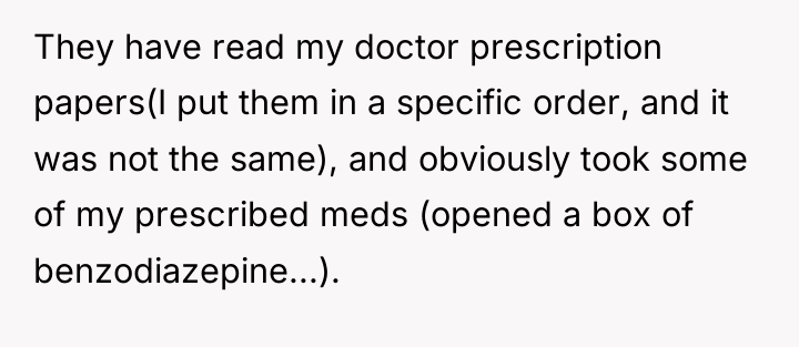 They have read my doctor prescription papers(I put them in...