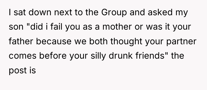 I sat down next to the Group and asked my...