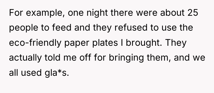 For example, one night there were about 25 people to...