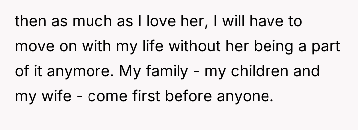 then as much as I love her, I will have...