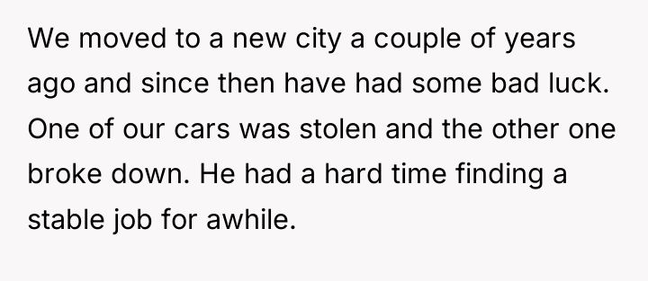 We moved to a new city a couple of years...