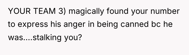 YOUR TEAM 3) magically found your number to express his...