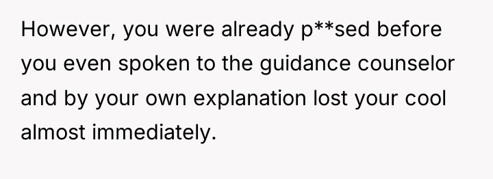 However, you were already p**sed before you even spoken to...