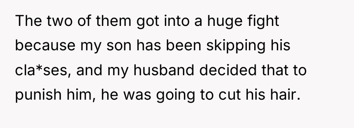 The two of them got into a huge fight because...