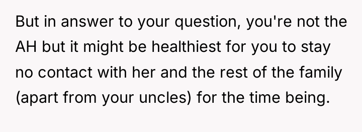 But in answer to your question, you're not the AH...