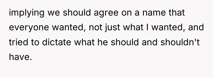 implying we should agree on a name that everyone wanted,...