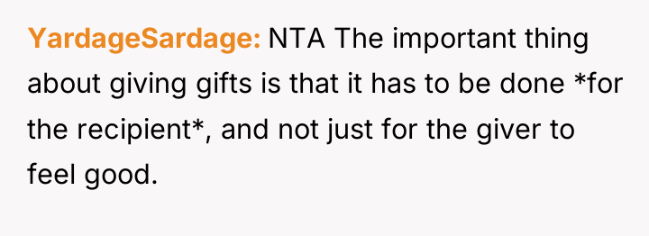 YardageSardage NTA The important thing about giving gifts is that...