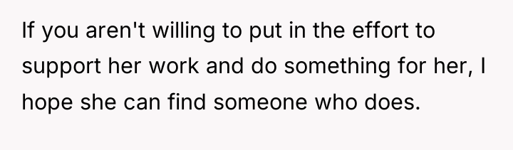 If you aren't willing to put in the effort to...