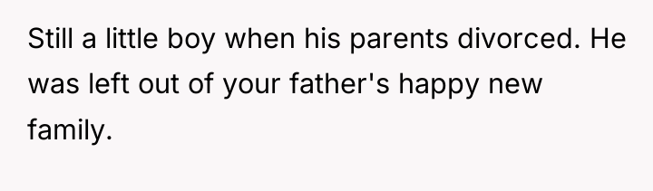 Still a little boy when his parents divorced. He was...