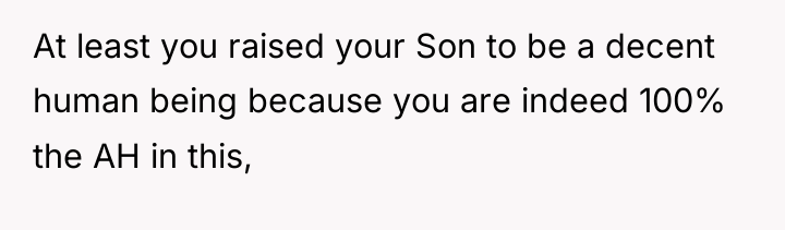 At least you raised your Son to be a decent...