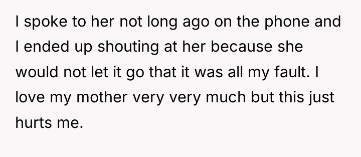 I spoke to her not long ago on the phone...