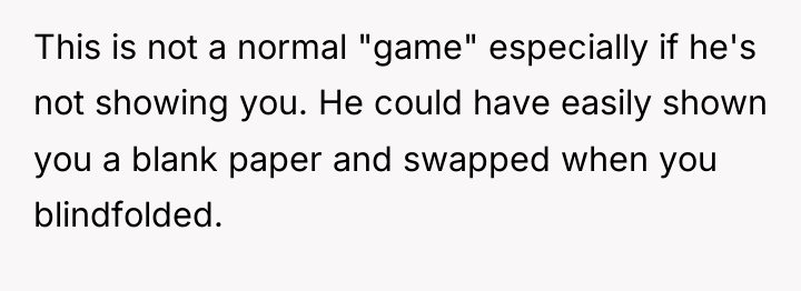This is not a normal "game" especially if he's not...