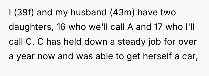 I (39f) and my husband (43m) have two daughters, 16...