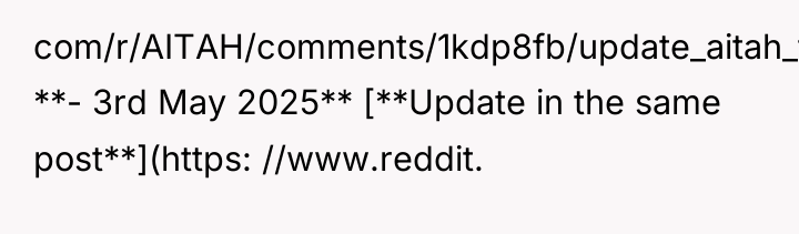 com/r/AITAH/comments/1kdp8fb/update_aitah_for_considering_calling_off_my/) **- 3rd May 2025** [**Update in the same post**](https:...