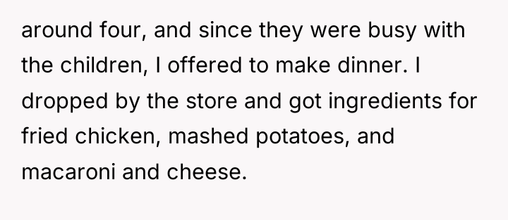 around four, and since they were busy with the children,...