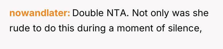 nowandlater Double NTA. Not only was she rude to do...