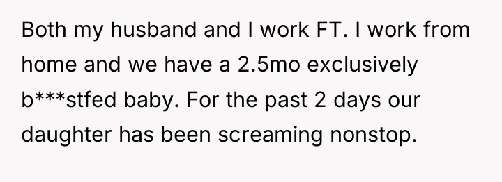 Both my husband and I work FT. I work from...