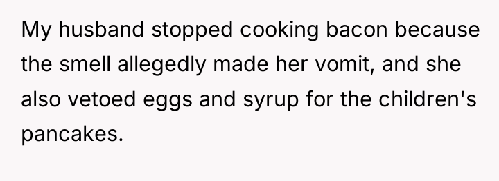 My husband stopped cooking bacon because the smell allegedly made...