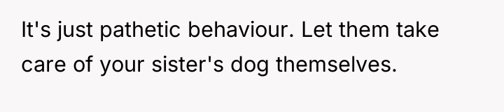 It's just pathetic behaviour. Let them take care of your...